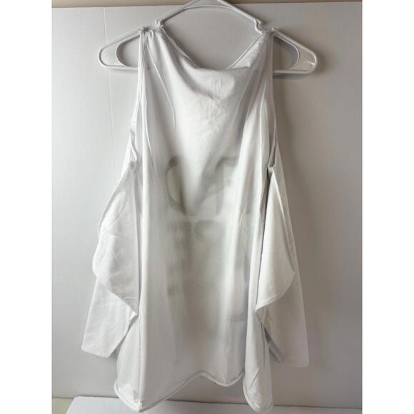 Fiorucci‎ Open Shoulder Top Size L White Nerds Are Hot Print New Italy - Picture 3 of 5